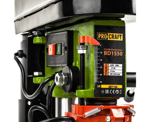 Stĺpová vŕtačka Procraft BD1550 - 7
