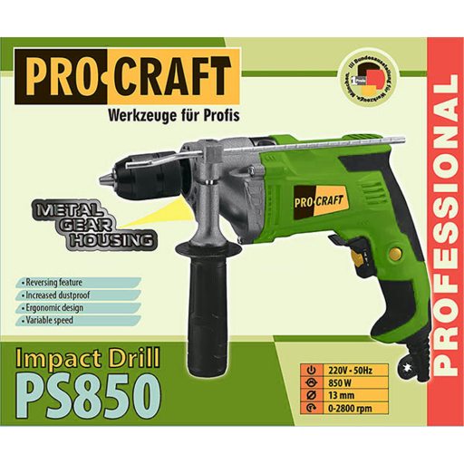 Príklepová vŕtačka PROCRAFT PS850 - 7