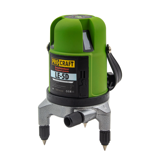 Procraft LE-5D Zelený čiarový laser, krížová samonivelačná rovina - 1