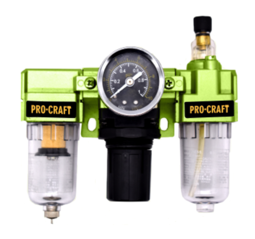 Regulátor tlaku so vzduchovým a olejovým filtrom Procraft FU02 - 1
