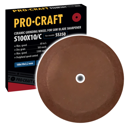 Brúsny kotúč pre pílové listy Procraft s100x10 / C / SS350 - 1