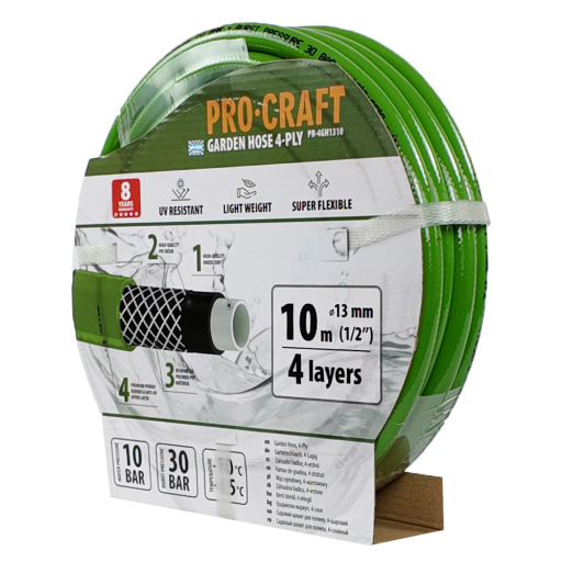 Záhradná hadica Procraft PR-4GH1310 4-vrstvová, 1/2" 10 m - 8