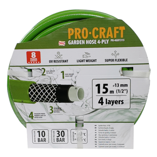Záhradná hadica Procraft PR-4GH1315 4-vrstvová, 1/2" 15 m - 7