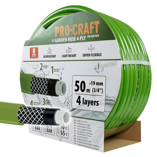 Záhradná hadica Procraft PR-4GH1950 4-vrstvová, 3/4" 50 m - 4