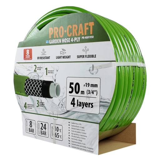 Záhradná hadica Procraft PR-4GH1950 4-vrstvová, 3/4" 50 m - 2