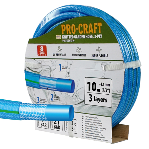 Záhradná hadica Procraft PR-3KGH1310 3 vrstvy, 1/2" 10 m - 1