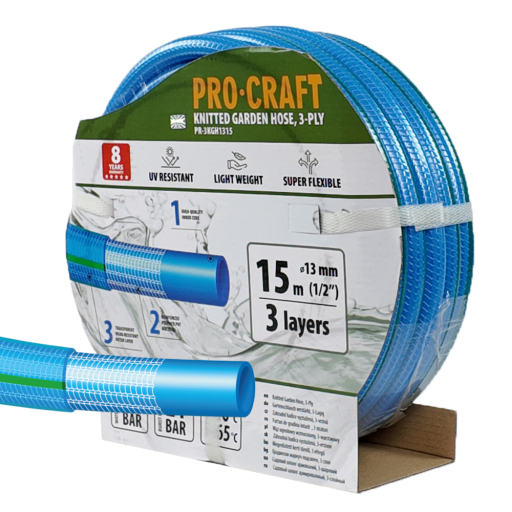 Záhradná hadica Procraft PR-3KGH1315 3-vrstvová, 1/2" 15m - 1