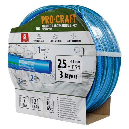Záhradná hadica Procraft PR-3KGH1325 3-vrstvová, 1/2" 25 m - 7