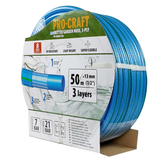 Záhradná hadica Procraft PR-3KGH1350 3-vrstvová, 1/2" 50 m - 4