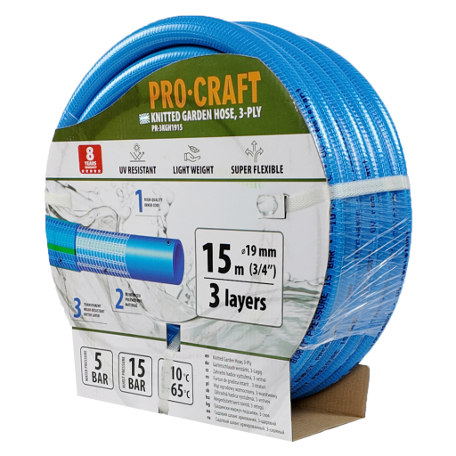 Záhradná hadica Procraft PR-3KGH1915 3-vrstvová, 3/4" 15 m - 2