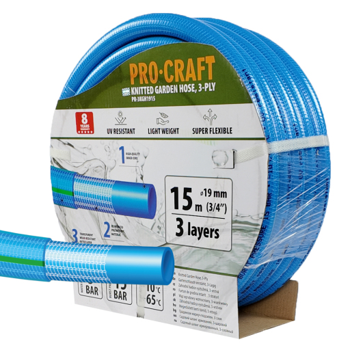 Záhradná hadica Procraft PR-3KGH1915 3-vrstvová, 3/4" 15 m - 5