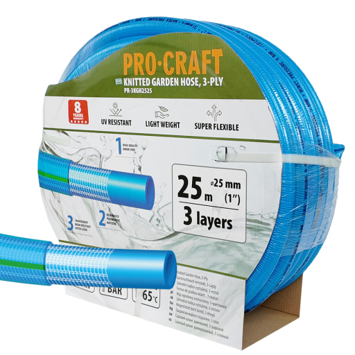 Záhradná hadica Procraft PR-3KGHH2525 3-vrstvová, 1" 25 m - 5