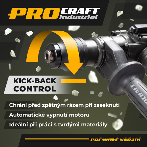 Akumulátorové vŕtacie kladivo Procraft Industrial HD20A - 20