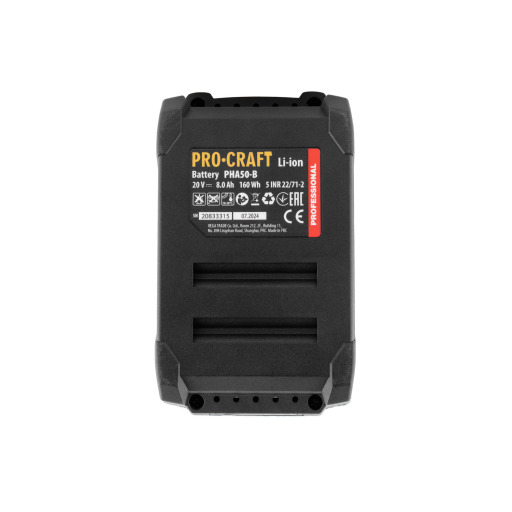 Aku vrtací kladivo  Procraft PHA50-1b-c - 10