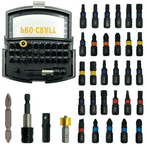 Aku vrtací šroubovák Procraft SPA12Li Compact se sadou bitů BS-32 - 10