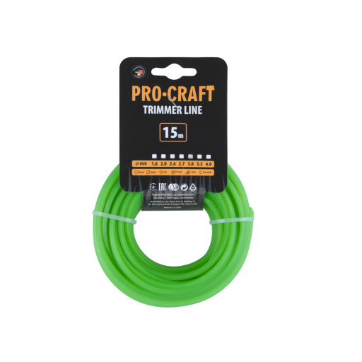 Žacia struna (3 mm) (15 m) štvorcová PROCRAFT KV-3/15 - 1