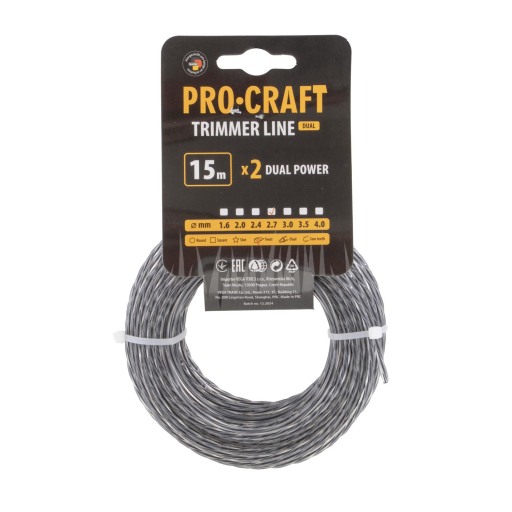 Rezacia struna (s výstužou) (2,7 mm) (15 m) špirála PROCRAFT - 1