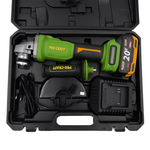Aku uhlová brúska Procraft PWA220 + rýchloupínacia matica, 10× rezací kotúč CD125×1.0 - 5