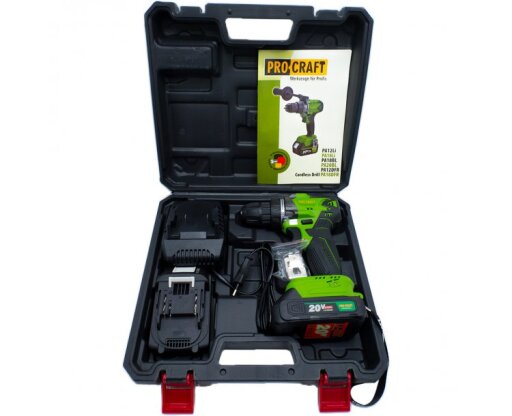 Aku vŕtací skrutkovač Procraft SPA20BL1B so sadou bitov BS-32 - 9