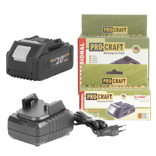 Sada akú batéria Procraft 20/4 + nabíjačka Procraft 20/1 - 1