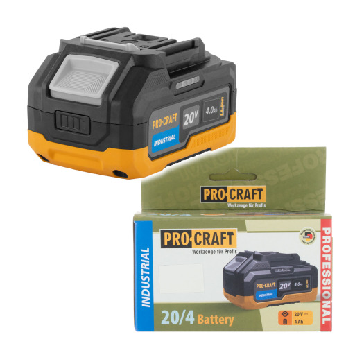 Baterie akumulátorová 20V Li-ion, 4000mAh Procraft 20/4 Industrial - 2