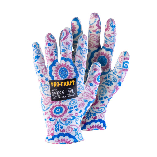 Pracovné rukavice záhradné máčané v nitrile, L Procraft GL-G9 - 1