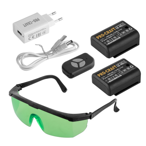 Procraft LE-4G Zelený čiarový laser, krížová samonivelačná rovina - 10