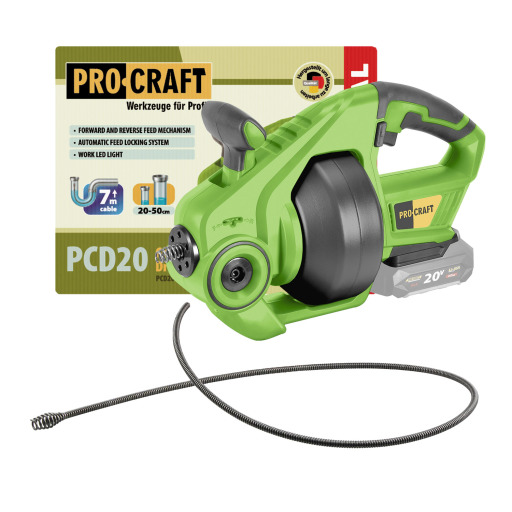 Aku čistič potrubí Procraft PCD20bb (bez batérie a nabíjačky) - 1