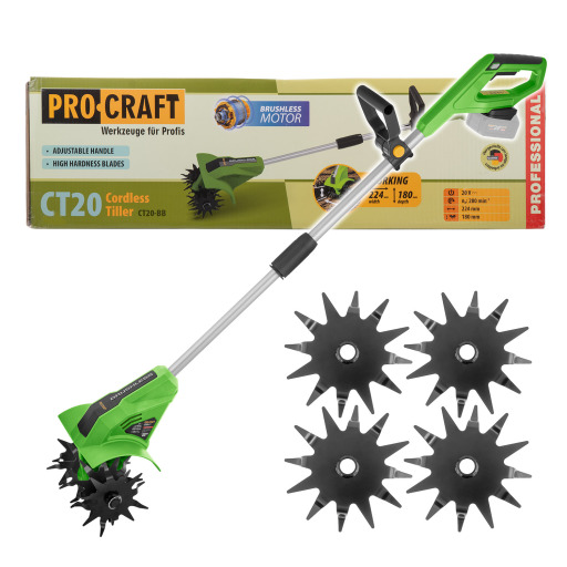 Aku kultivátor Procraft CT20bb (bez baterie a nabíječky) - 1