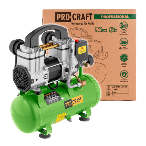Bezolejový kompresor Procraft AC7 - 1