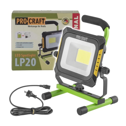 Sada LED svietidlo Procraft LP20, batéria Procraft 20/2A a nabíjačka Procraft 20/2.4A - 2