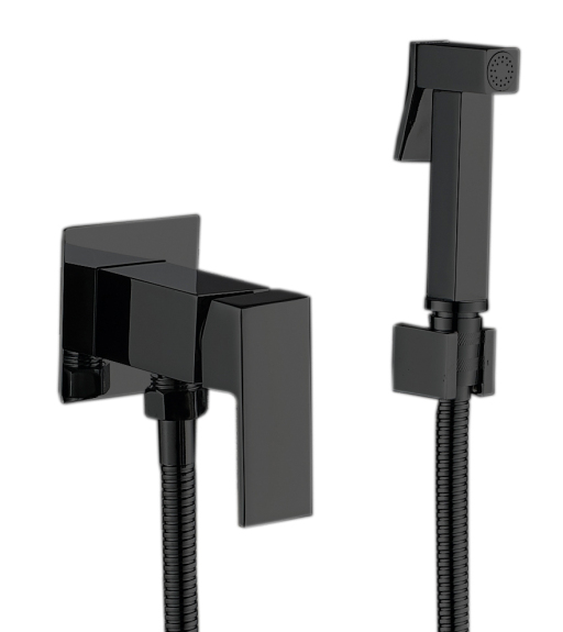 Bidetová batéria s bidetovou sprškou MIXXUS PREMIUM KUBUS 002 (INNER) BLACK, čierna - 1