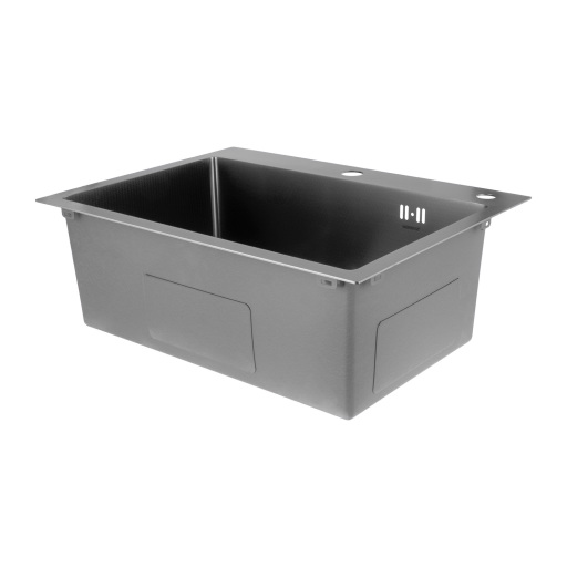 Nerezový drez MIXXUS MH6050 DECOR GRAPHITE so sifónom, grafitový - 3