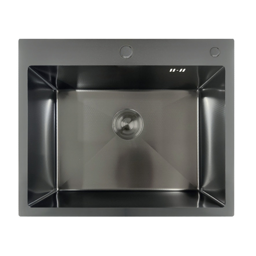 Nerezový drez MIXXUS MH6050 DECOR GRAPHITE so sifónom, grafitový - 1