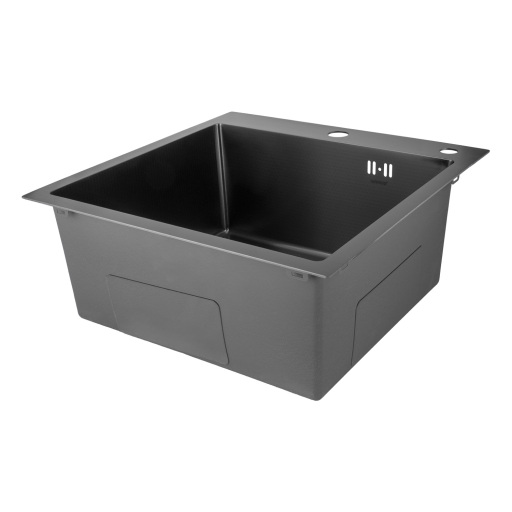 Nerezový drez MIXXUS MH5050 DECOR GRAPHITE so sifónom, grafitový - 2