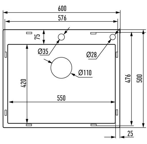 Nerezový drez MIXXUS MH5843 GRAPHITE so sifónom, grafitový - 7