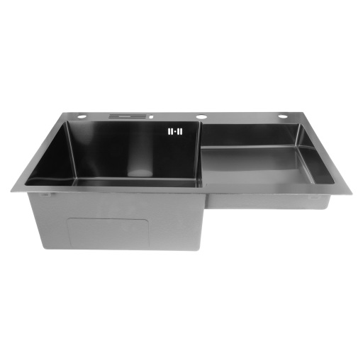 Nerezový drez MIXXUS MH7849L-HK GRAPHITE so sifónom, grafitový - 2