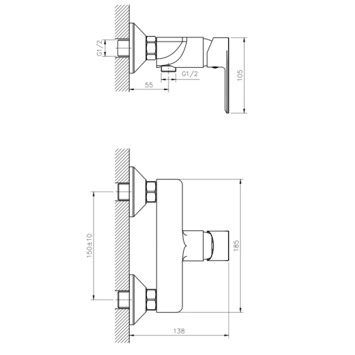 Sprchová batéria MIXXUS PREMIUM ALEX 003 - 15