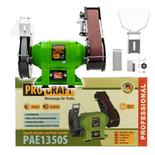 Procraft PAE1350S Kombinovaná kotúčová, pásová brúska - 12