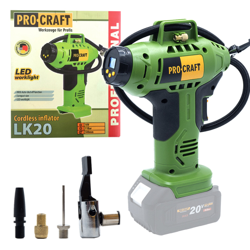 Aku kompresor Procraft LK20 bez akumulátora a nabíjačky - 1