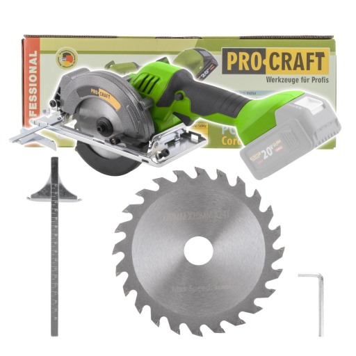 Akumulátorová okružná píla Procraft PCA18 bez akumulátora a nabíjačky - 1