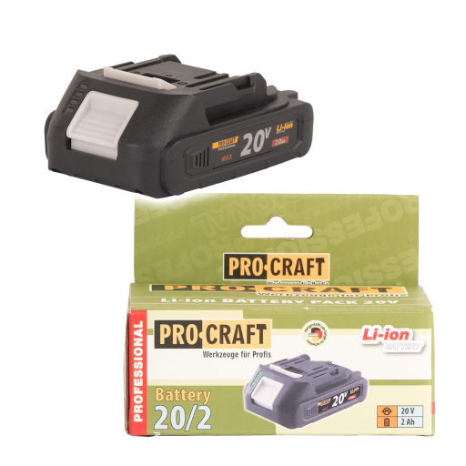 Akumulátor 20V Li-ion, 2000mAh Procraft 20/2A - 1