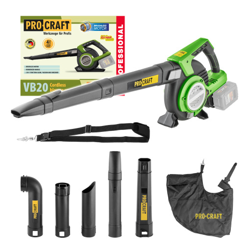 Akumulátorový dúchadlo/fúkač lístia Procraft VB20 (bez batérie a nabíjačky) - 1