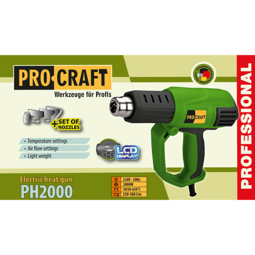 Teplovzdušná pištoľ PROCRAFT PH2000 - 7