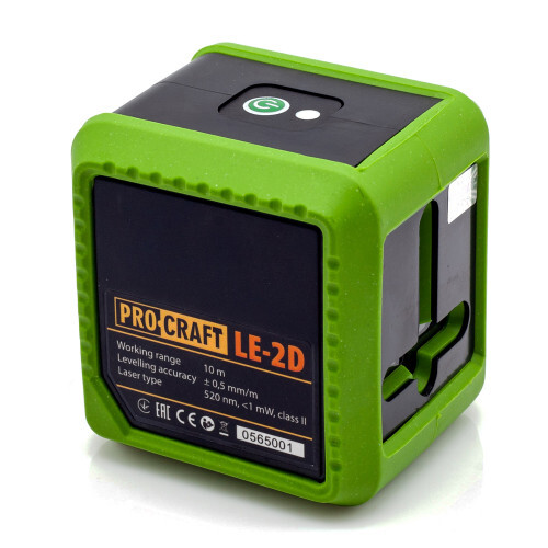 Procraft LE-2D Zelený čiarový laser, krížový samonivelačný - 12