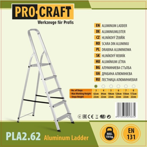Hliníková jednostranná 3st. Procraft PLA2.62 - 7