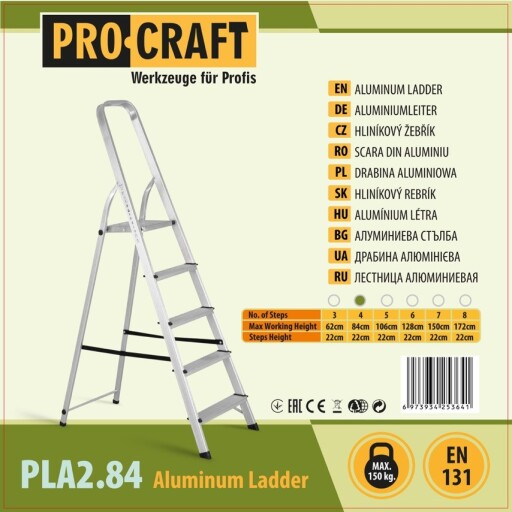 Hliníková jednostranná 4st. Procraft PLA2.84 - 12