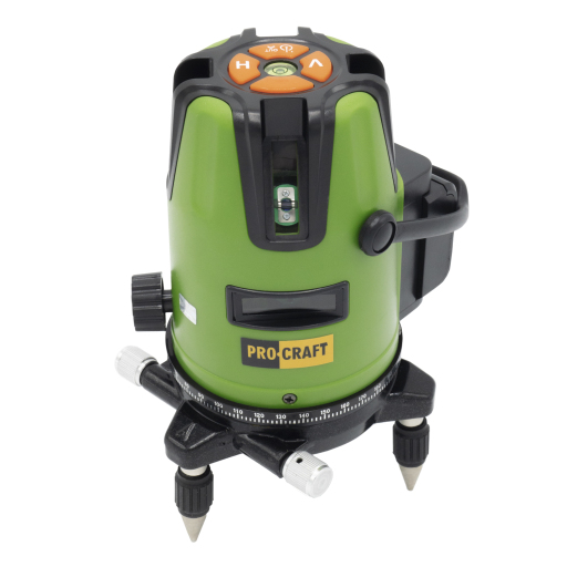 Procraft LE-3D Zelený čiarový laser, krížová samonivelačná rovina - 6