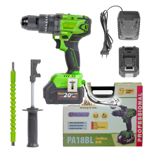 Akumulátorový vŕtací skrutkovač Procraft PA18BL 1 batéria - 1