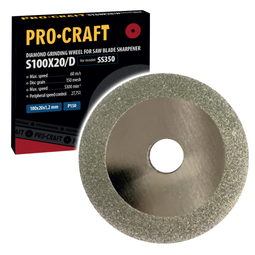 Brúsny kotúč pre pílové listy Procraft s100x20 / D / SS350 - 1